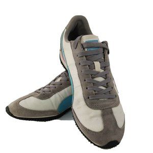 Puma Womens Speeder 345640 25 Gray Blue White Running Shoes Sneakers Size 9